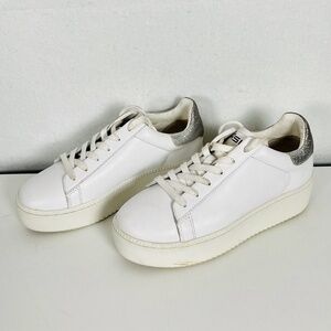 Ash Women's Cult Exclusive White Silver Platform Fashion Sneaker Size 9